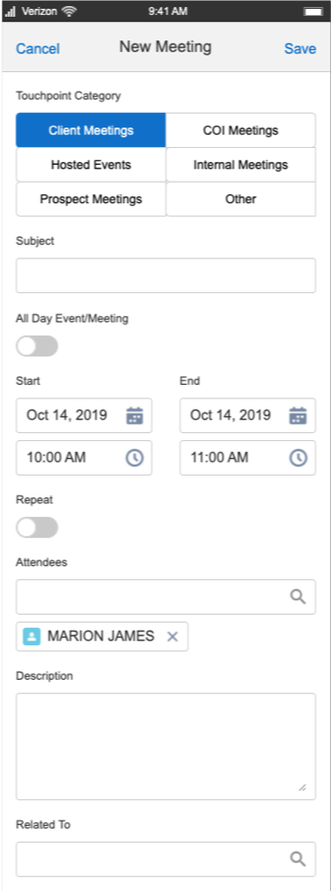 Mobile design example